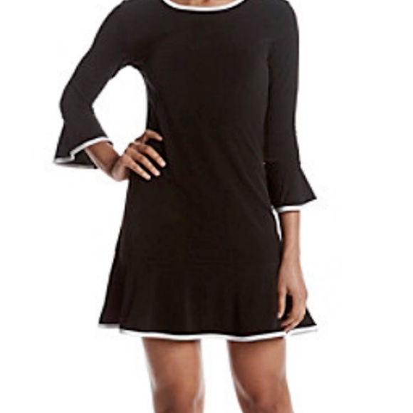 MICHAEL Michael Kors Solid Flounce Dress - Picture 2 of 8